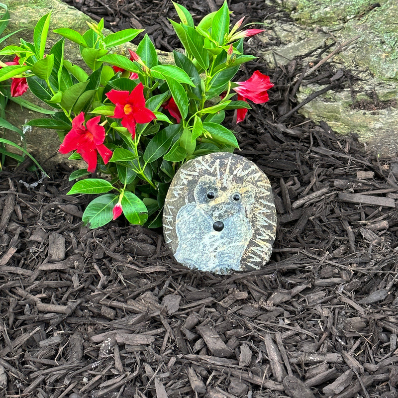 6" Boulder Standing Hedgehog