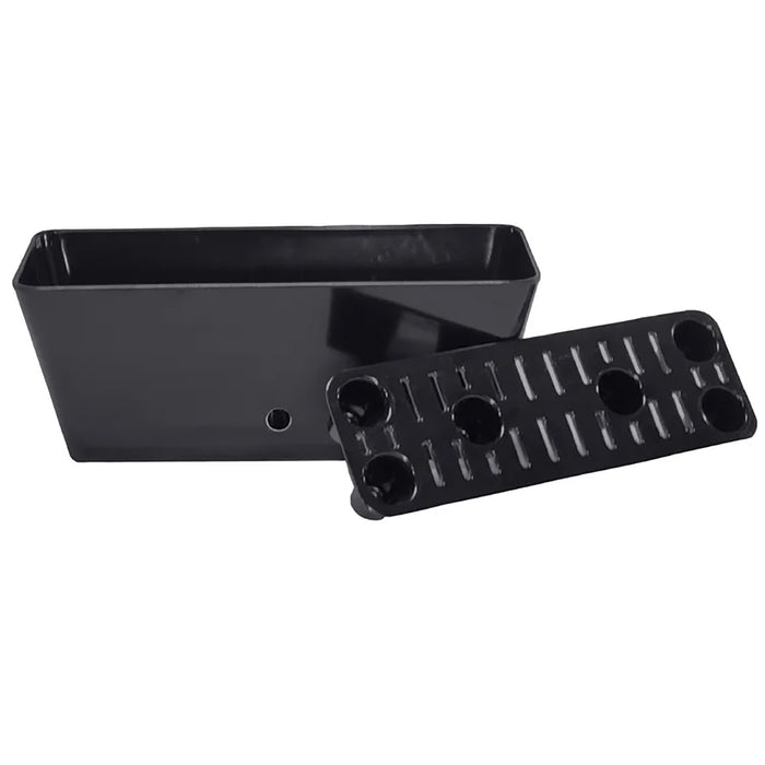 16" Black Rectangular Self-Watering Bamboo Planter