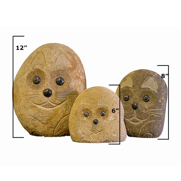 Family of Boulder Cats 3 Pcs 6"8"12"