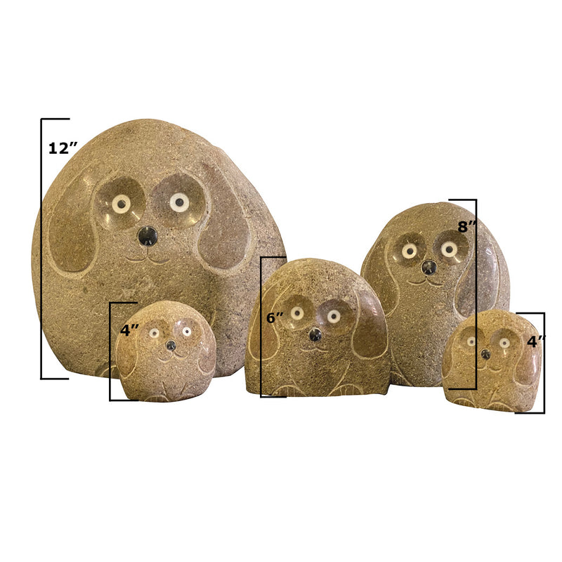 Family of Boulder Dogs 5 Pcs 4"x26"8"12"