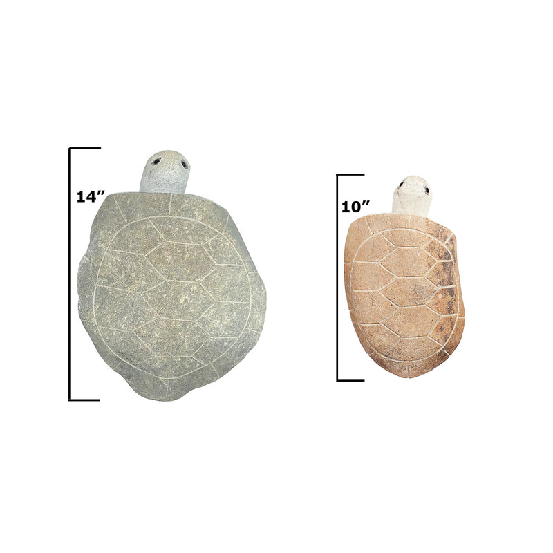 Family of Boulder Turtles 2 Pcs 10"14"