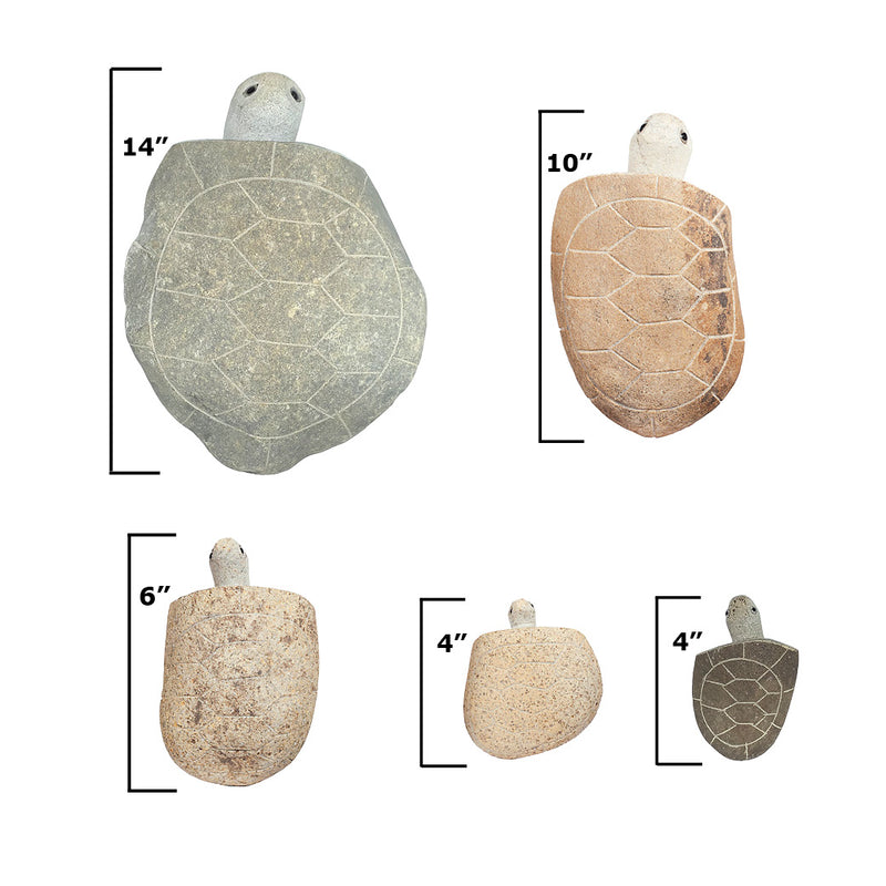 Family of Boulder Turtles 5 Pcs 4"x26"10"14"