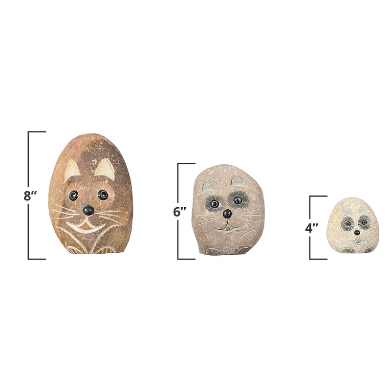 Family of Boulder Cats 3 Pcs 4"6"8"