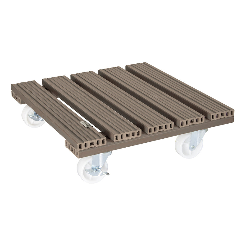 15.4" Taupe Square WPC Plant Caddy