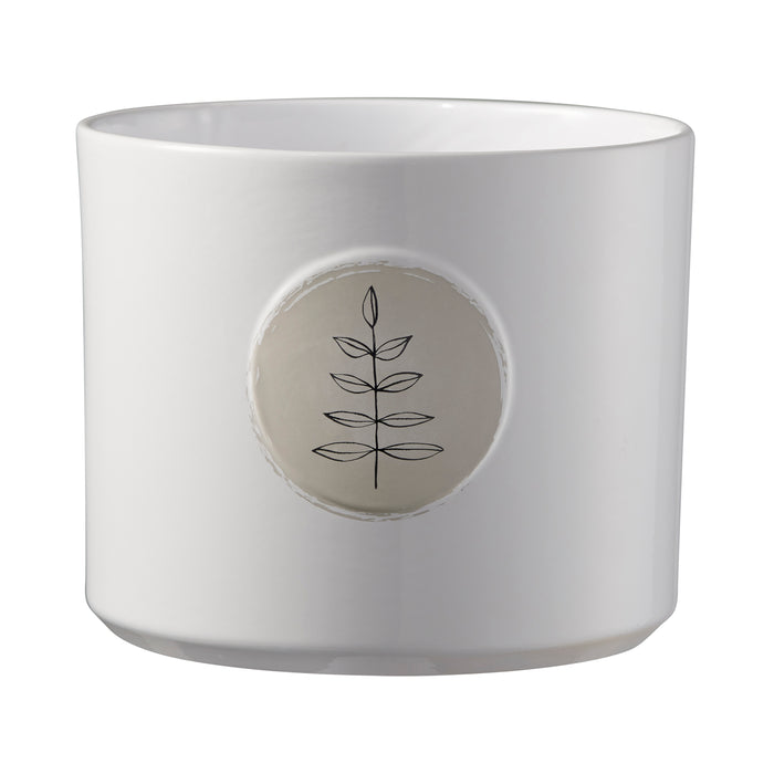 5.1" Leaves Ceramic Botanic Friends Pot