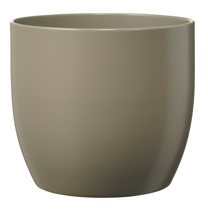 6.3" Matte Light Gray Ceramic Basel Fashion Pot