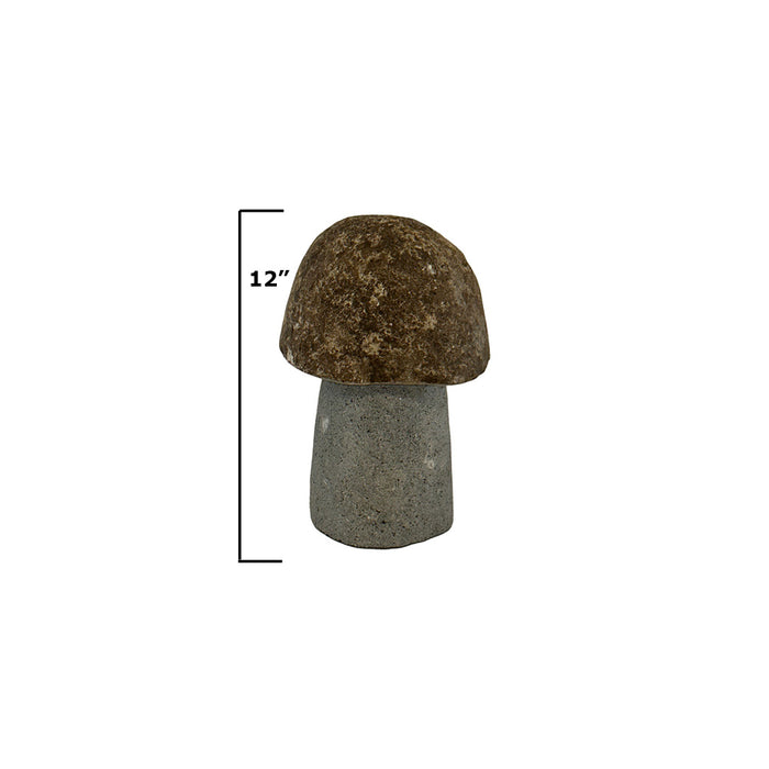 12"H Granite Boulder Mushroom