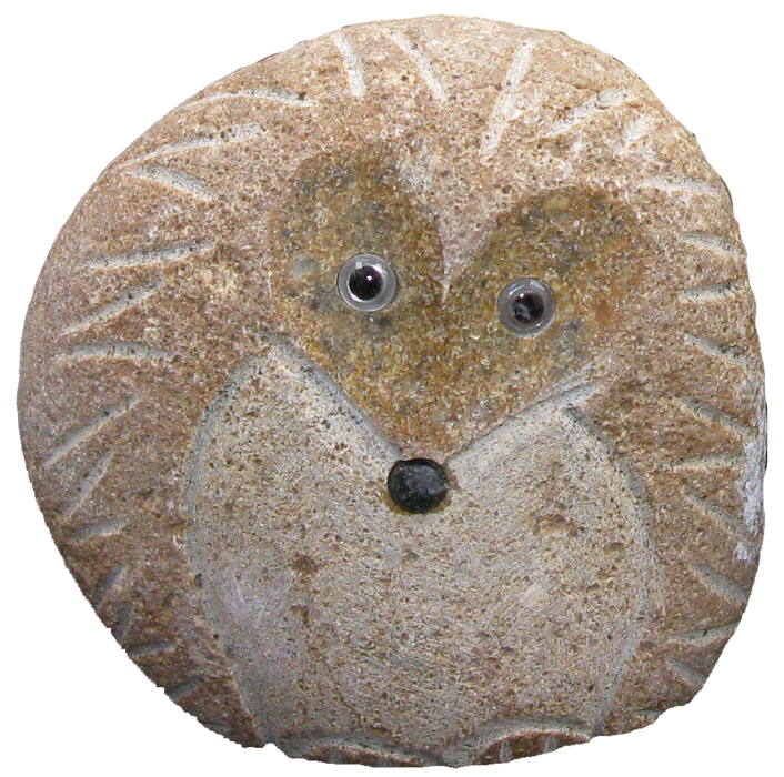 12" Boulder Standing Hedgehog